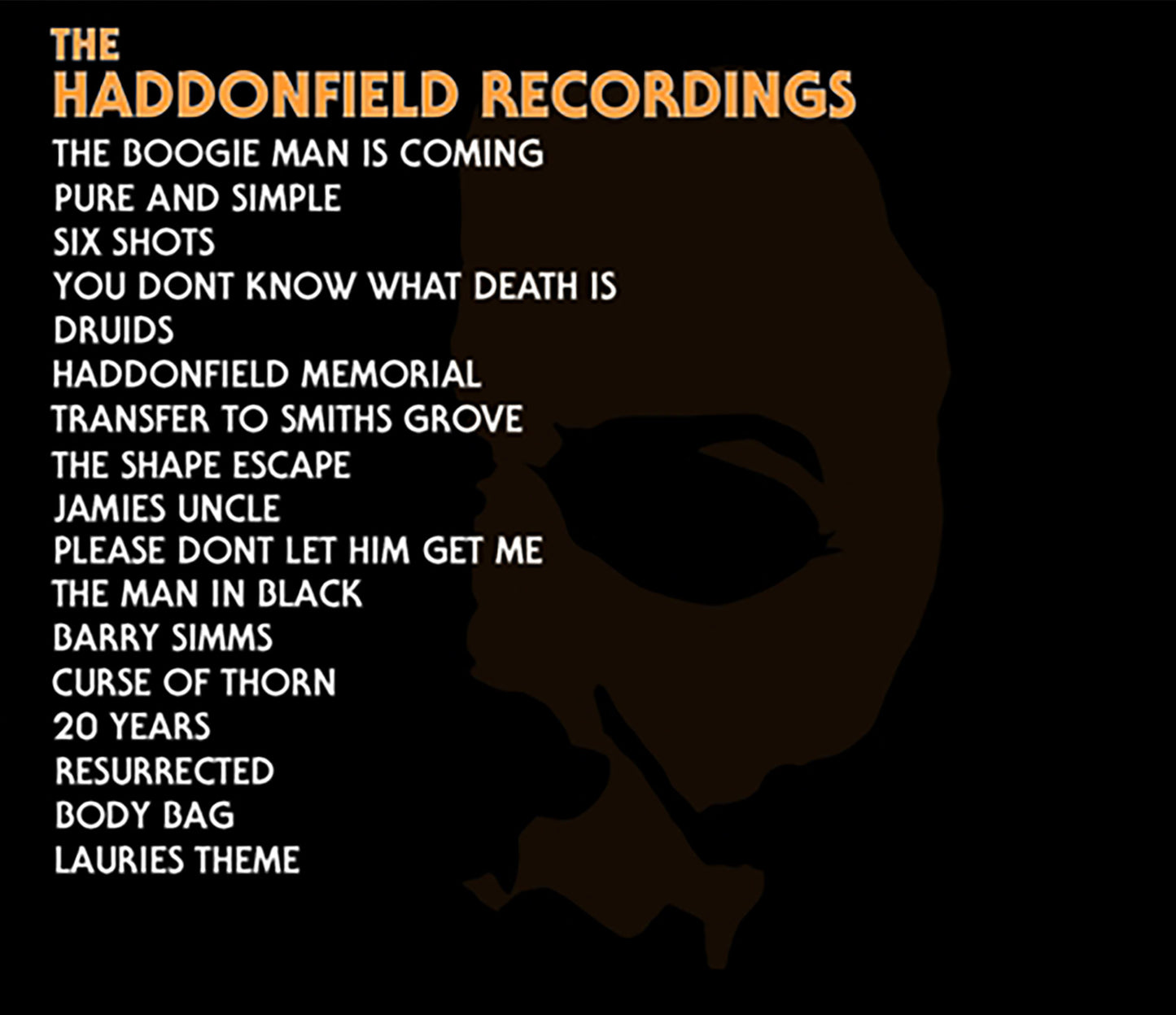 The Haddonfield Recordings CD